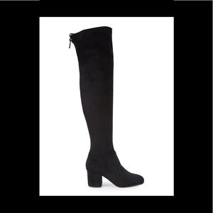 Sued knee high boots